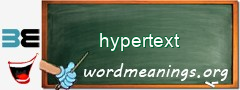 WordMeaning blackboard for hypertext